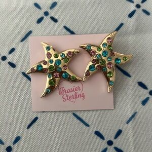 Brand New Frasier Sterling Starfish Earrings